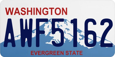 WA license plate AWF5162
