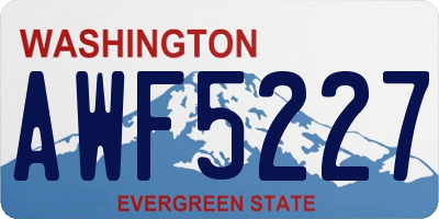 WA license plate AWF5227