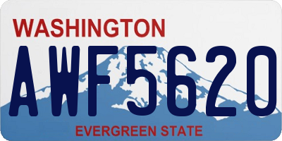 WA license plate AWF5620