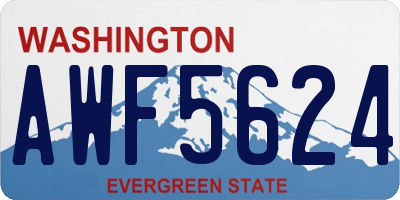 WA license plate AWF5624