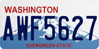 WA license plate AWF5627