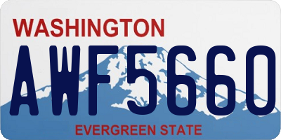 WA license plate AWF5660
