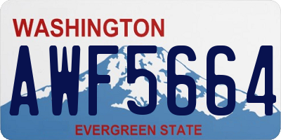 WA license plate AWF5664