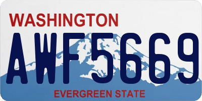 WA license plate AWF5669