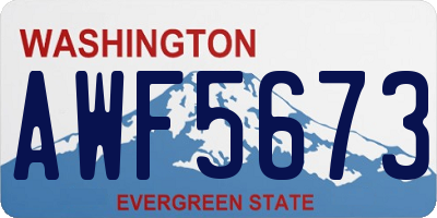 WA license plate AWF5673