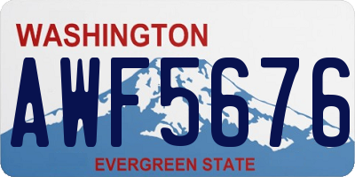 WA license plate AWF5676