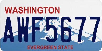 WA license plate AWF5677