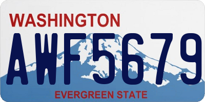 WA license plate AWF5679