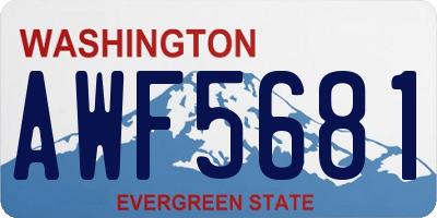 WA license plate AWF5681