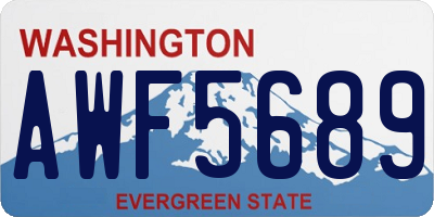 WA license plate AWF5689