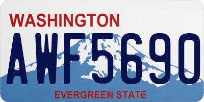 WA license plate AWF5690