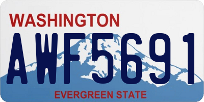 WA license plate AWF5691