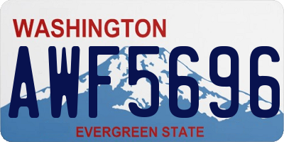 WA license plate AWF5696