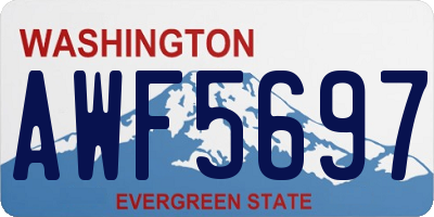 WA license plate AWF5697