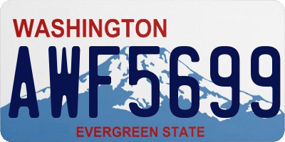 WA license plate AWF5699