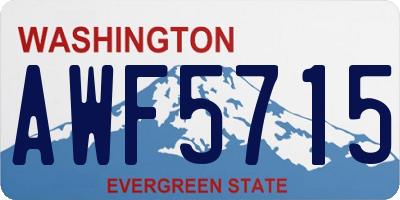 WA license plate AWF5715