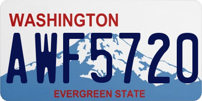WA license plate AWF5720