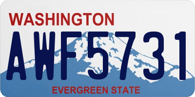 WA license plate AWF5731