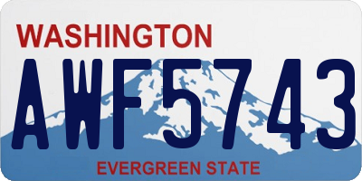 WA license plate AWF5743