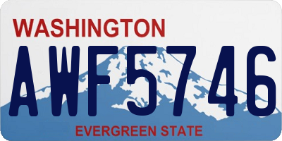WA license plate AWF5746