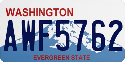 WA license plate AWF5762
