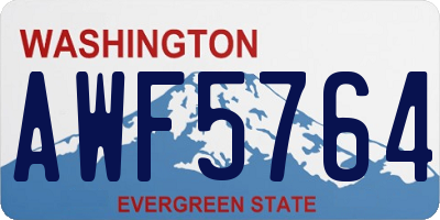 WA license plate AWF5764