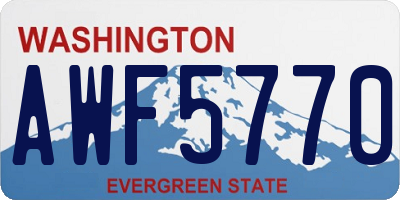 WA license plate AWF5770