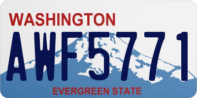 WA license plate AWF5771