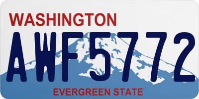 WA license plate AWF5772