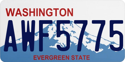 WA license plate AWF5775