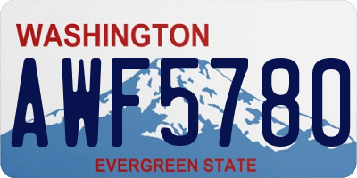 WA license plate AWF5780
