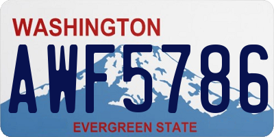 WA license plate AWF5786