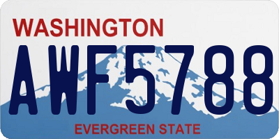 WA license plate AWF5788
