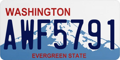 WA license plate AWF5791