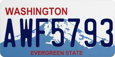 WA license plate AWF5793