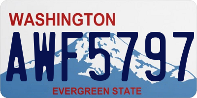 WA license plate AWF5797