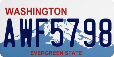 WA license plate AWF5798