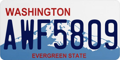 WA license plate AWF5809