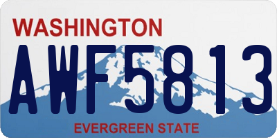 WA license plate AWF5813