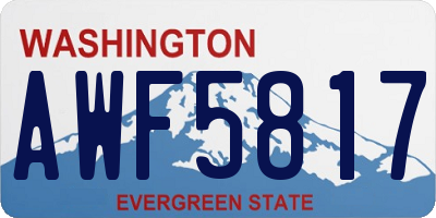 WA license plate AWF5817