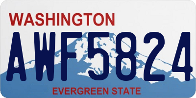 WA license plate AWF5824