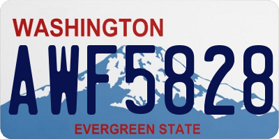 WA license plate AWF5828