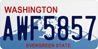 WA license plate AWF5857