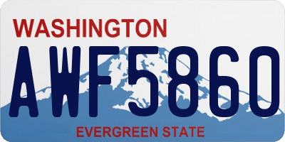 WA license plate AWF5860