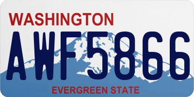 WA license plate AWF5866
