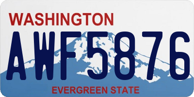 WA license plate AWF5876