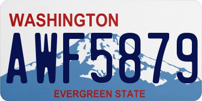 WA license plate AWF5879