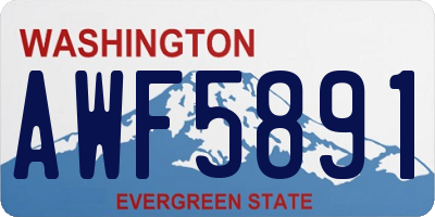 WA license plate AWF5891