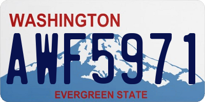 WA license plate AWF5971