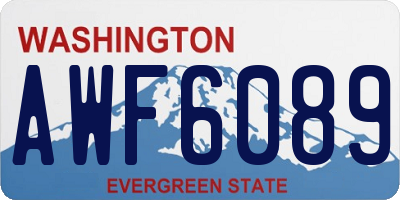 WA license plate AWF6089